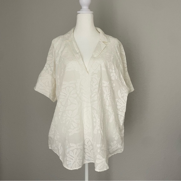 ⚡️SOLD⚡️Anthropologie White Blouse - Picture 4 of 6